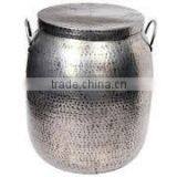 Copper Side Table Hammered by Indian Artisan thumbnail-3