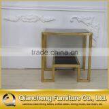 2016 Eurpean Style Brushed Golden Stainless Steel Side Table thumbnail-2