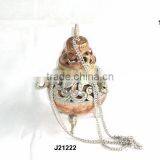 Brass and Copper Incense Holder Hanging Two Tone thumbnail-1