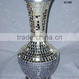 Glass mosaic on Iron Vase for flowers