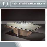 High Gloss White Marble Small Coffee End Table thumbnail-2