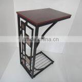 Geometric Design Tabletop Nightstand TV Book Tray Furniture Side Sofa End Table thumbnail-4