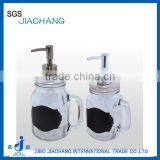 Suction Lid Jar Glass Liquid Soap Dispenser With Blackboard Decal thumbnail-1
