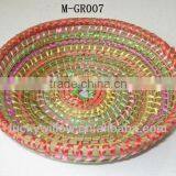 Round Sea Grass Basket & Straw Basket & Couch Grass Basket thumbnail-1