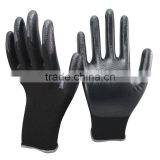NMSAFETY 13 Gauge Black Nitrile Dipped Working Protective Safety Glove thumbnail-1