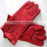 Red Cow Split Leather Work Gloves/Welding Gloves In Guangzhou thumbnail-4