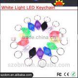 7 Color Plastic 20000mcd Cheap Custom Fashion Key Chain Mini Led Flashlight Keychain