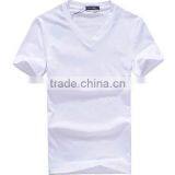 100% Cotton V-neck T-shirt for Man, Custom Soft V-neck T-shirt Wholesale thumbnail-3