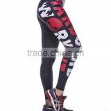 OEM Fully Sublimation Printing Fashion Quick Dry Workout Womens Yoga Pants thumbnail-3