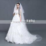 Off Shoulder Organza Fabric Bust Ball Gown Skirt Wedding Dress thumbnail-2