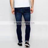 Blue Washed Slim Mens Skinny Jeans Custom Brand and Logo thumbnail-2