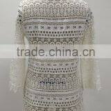 Wholesale Lady's Fashion Crochet Cotton Long Sleeve Summer Beach Kaftan Top Casual Style thumbnail-3