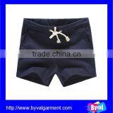 Women Summer Elastic Waist Cotton Shorts Breathable Short Pants Casual Shorts Custom thumbnail-5