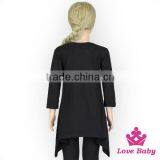 New Fashion Solid Black Girls Cotton Shirts Baby Girl Plain Long Sleeve Fall Shirt Boutique Dress Shirt Design For 0-6 Years thumbnail-5