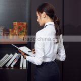 Guangzhou Wholesaler OEM New Fashion Women Autumn Casual Long Sleeve Twill White Poly Elegant Blouses thumbnail-2