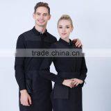 Custom High Quality Staff Uniform, Long Sleeve Black Hotel Uniform thumbnail-2