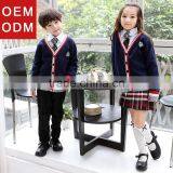 Custom Trend Winter Autumn Children 100%cotton School Uniform Cardigan Sweater thumbnail-2