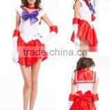 Walson Sailor Moon Costume Cosplay Uniform Fancy Dress Up Sailormoon Outfit & Glove thumbnail-1