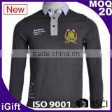 OEM Student School Uniform Manufactuers Long Sleeve Polo Shirt For Autumn Wearing thumbnail-1