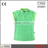 Lady Outdoor 1/4zipper Style Short Sleeve Collar Neck T-shirt Women Shirt thumbnail-1