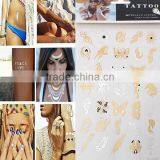 OEM Factory Skin Safe Removable Waterproof Metallic Metal Temporary Tattoo Sticker thumbnail-1