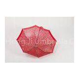 Red Lady Clear PVC Umbrella Full Printing Windproof For Rainshade