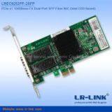 LR-LINK PCIe x1 1000Base-SX/LX Dual SFP Port Fiber NIC Lan Card (Intel I350 Based) thumbnail-1