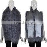 YR329 Customize Size Lots of Colors Real Mongolia Fur Scarf Tibet Lamb Fur Shawl thumbnail-1