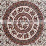 Jaipuri Bandhej Elephant Cotton Mandala Tapestry For USA thumbnail-3