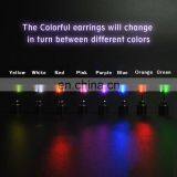 9 Colors Christmas Light Up LED Earrings Studs Flashing Blinking Earrings Dance Party Accessories Unisex for Men thumbnail-5
