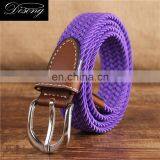 Hot Sale Fashion Brown Promotion Overalls Weave Stretch Belt With Pin Buckle thumbnail-5