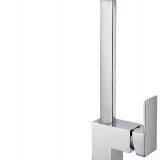 Deck Mounted Black Color Chrome Finished Swivel 3 Way Kitchen Faucet Supplier Brass Kitchen Faucet thumbnail-5