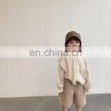 C1057/White Cool Irregular Collar Thin Kids Shirts for Girls High Quality Fashion Sweet Girls Top thumbnail-5