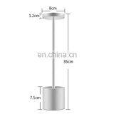 Cuctomed Modern Design Rechargeable Cordless Portable Round USB Led Table Lamp Light for Restaurant Hotel thumbnail-5