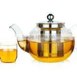 Glass Teapot 800ml With Stainless Steel Infuser
