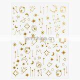 JOYFUL 788-791 Moon And Star Nail Stickers Gilding Nail Decals Japanese Strap Glue Nail Stickers thumbnail-1