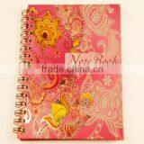 Colored Lined Printed Paper Spiral Notebook