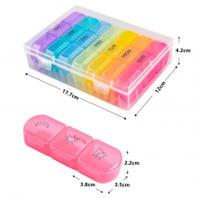 2020 Custom Eco Friendly Weekly Wheat Straw Pill Dispenser Container Medicine Case 7 Day Pill Box thumbnail-3