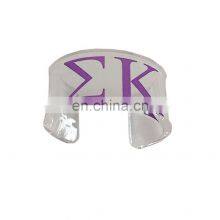 Moden Girl Women Party Bangles Perfect Logo Acrylic Lucite Cuff Bracelet