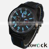 New Big Men Custom Black Rubber Band Promotional Watches