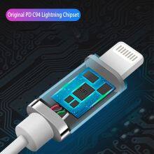 MFi Certified Factory USB-C to Lightning Cable With PD Quick Charge for IPhone 11 Pro Max thumbnail-2