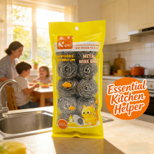 Customize Stainless Steel Scourer Set Kitchen Clean Dish Washing Scourer Sponge Set thumbnail-5