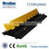 Outdoor Use 2 Channel Rubber Stage Cable Protector And Cable Ramp 2 Channel Rubber Cable Protector