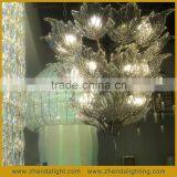 2016 Newest Decorative Art Hand Blown Glass LED Maple Leaf Chandelier Pendent Light thumbnail-6
