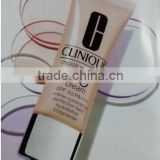 plastic packaging oval cosmetic make up bb cream tube silvery cap