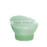 Spinning Glass Bowl in Jade Color and Slant Rim, 400ml. thumbnail-1