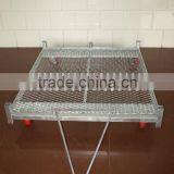 44"*46" wire mesh base with widened wheels