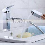 Single Handle Pull-out Spray Bathroom Waterfall Faucet thumbnail-2