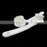 White plastic long handle manicure brushes