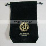 Black Velvet Pouch With Logo thumbnail-1